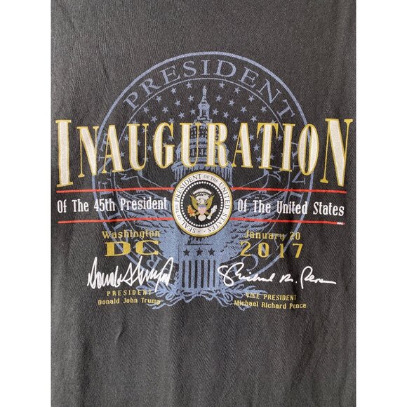 DELTA PRO WEIGHT MEN'S 45TH PRESIDENTIAL INAUGURATION TEE SHIRT SZ M - Picture 3 of 4